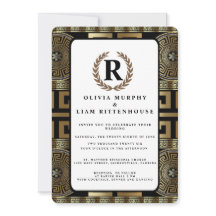 Llave formal clásica griega de la corona de laurel