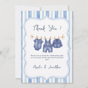 Invitación Llega Little Blue Jean, Baby Shower de Denim,