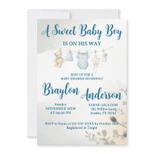 Llega un dulce bebé varón Fiesta de Baby Shower