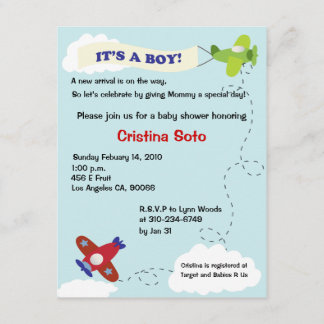 Invitación Llegada a avión