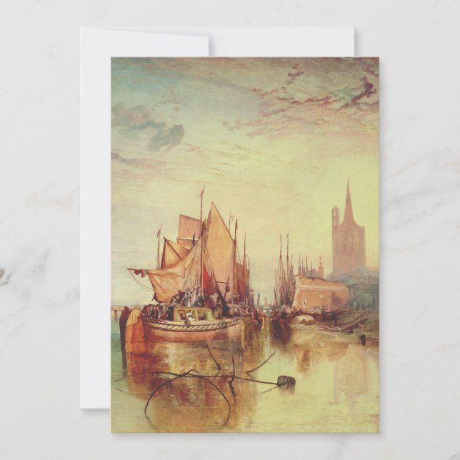 Invitación Llegada de un barco de vapor por Joseph Turner (Anverso)