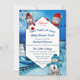 Invitación Llegada de un niño bebé navidades