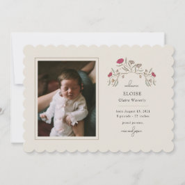 Invitación Llegada Floral Vintage