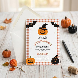 Invitación Llegada Grande de Calabacita Fiesta de Bebé de Hal