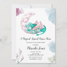 Invitación Llegada mágica cerca de Dragon Baby Shower