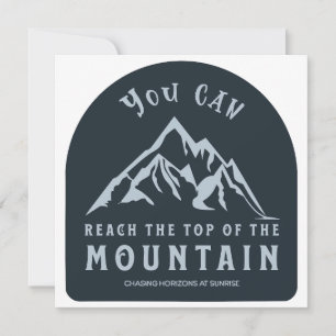 Invitación Llegar a la cima de la montaña