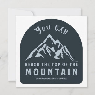 Invitación Llegar a la cima de la montaña