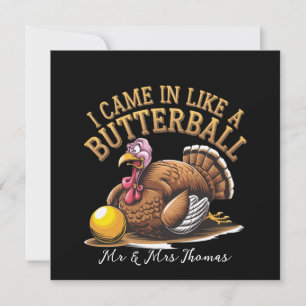 Invitación ¡Llegué como una mariposa! Gracioso Día de Gracias