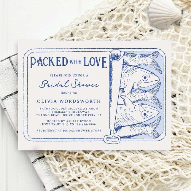 Invitación Lleno De Amor, Ducha Bridal De Sardinas Con Tinta (Subido por el creador)