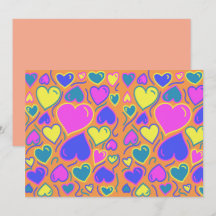 Lleno de corazones coloridos