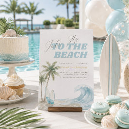 Invitación Llévame a la playa Verano Olas Costera
