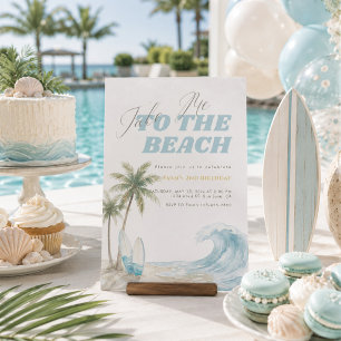 Invitación Llévame a la playa Verano Olas Costera