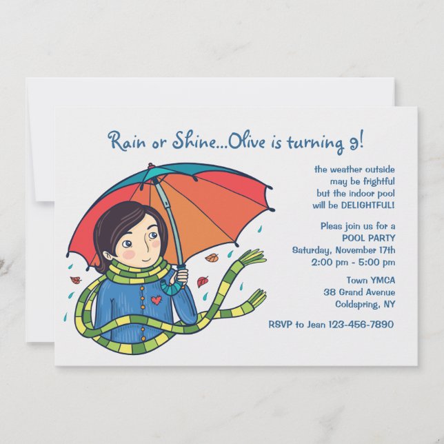 Invitación Llueva o Brille (Anverso)
