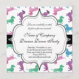 Invitación Llueve Dachshunds