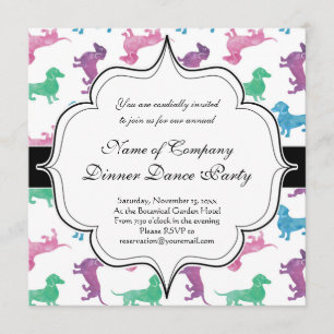 Invitación Llueve Dachshunds