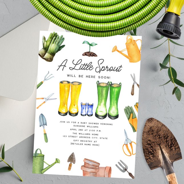 Invitación Lluvia azul de poco brote de jardinería (Subido por el creador)