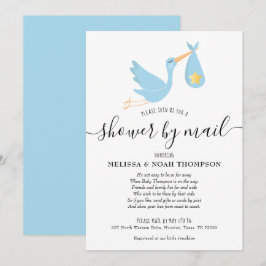 Invitación Lluvia Azul Por Correo A Distancia