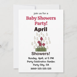 Invitación Lluvia de Abril Flor de Margarita Floral Shower de