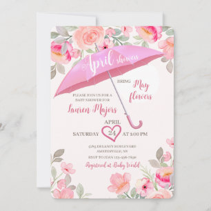 Invitación Lluvia de Abril Paraguas Regadera