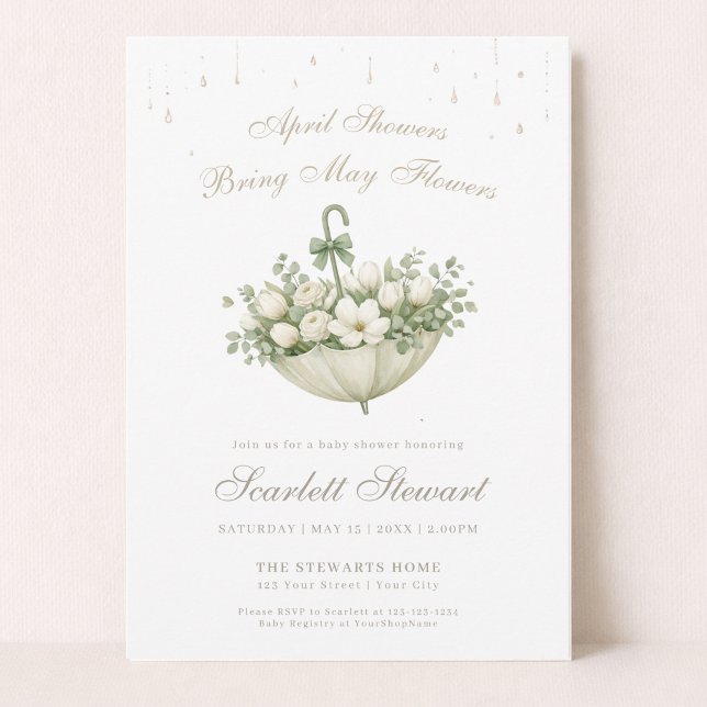 Invitación Lluvia de Abril Trae Flores de Mayo Shower para Be (Subido por el creador)