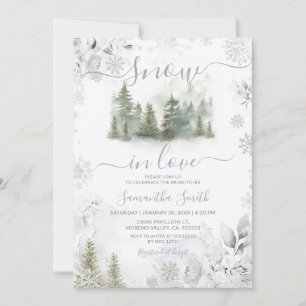 Invitación Lluvia De Amor Árbol De Pino Invernal De Plata Des