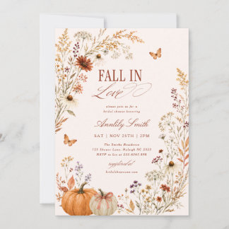 Invitación Lluvia De Amor Arco De Calabaza Floral Despedida D