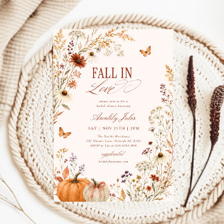 Invitación Lluvia De Amor Arco De Calabaza Floral Despedida D