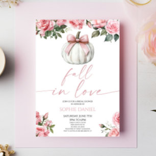 Invitación Lluvia De Amor Arco Rosa Floral De Calabaza Desped