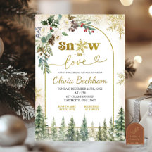 Lluvia De Amor Bridal Shower De Invierno Forestal