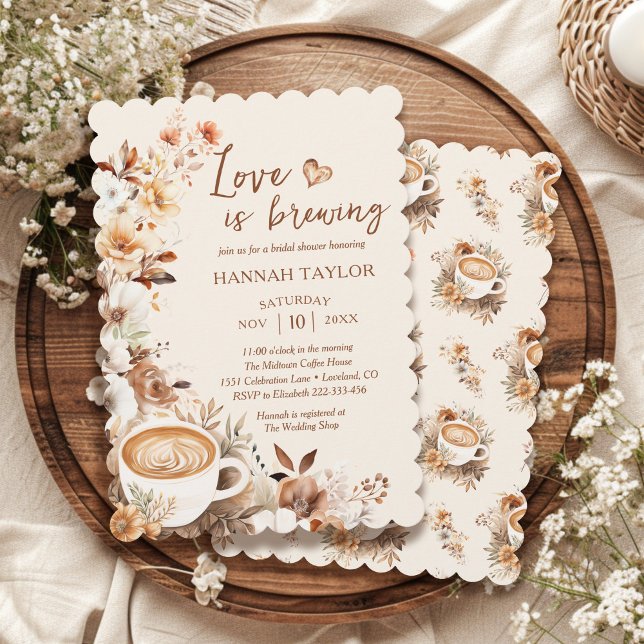 Invitación Lluvia de Amor Café Boho Despedida de Soltera (Subido por el creador)