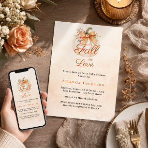Invitación Lluvia De Amor Cumpleaños De Boda De Calabaza