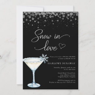 Invitación Lluvia de Amor Ducha de Novia con Copo de Nieve Mo