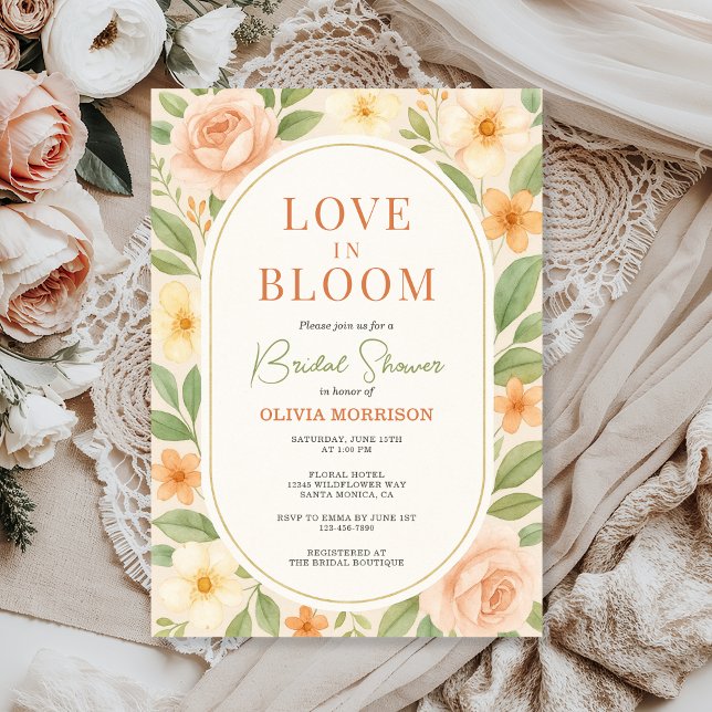 Invitación Lluvia de Amor Floral Botánico Despedida de Solter (Subido por el creador)