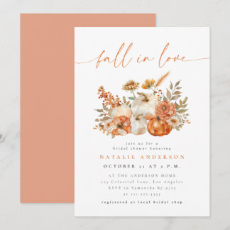 Invitación Lluvia de Amor Floral Caprichosa para Despedida de