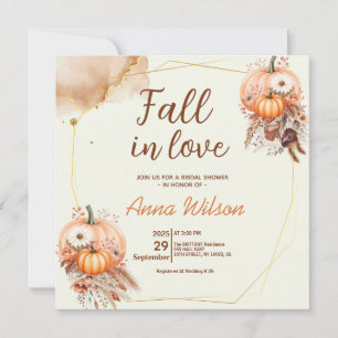 Invitación Lluvia de Amor para Despedida de Soltera Calabaza 