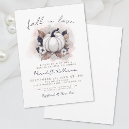 Invitación Lluvia de Amor Pastel de Calabaza para Novias
