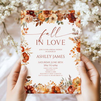 Invitación Lluvia De Amor Rústico Burgundy Floral Despedida D