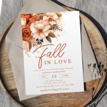Lluvia De Amor Terracota Floral Bridal Shower