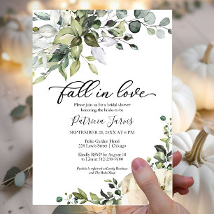 Invitación Lluvia de Amor Verde Calabaza Despedida de Soltera