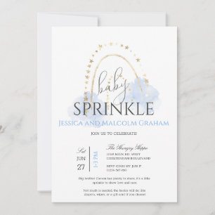 Invitación Lluvia de Bebé Niño Arcoíris