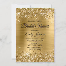 Lluvia de Boda Brillante Hoja de Oro Escritura Ele