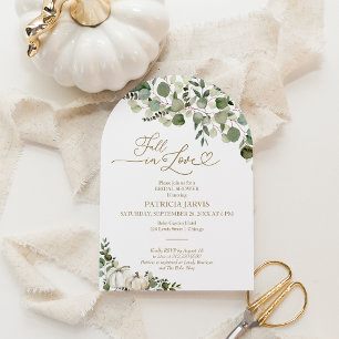 Invitación Lluvia de Boda Calabaza Blanca Verdor