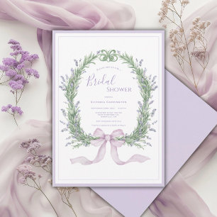 Invitación Lluvia de Boda Caprichosa Floral Púrpura Vintage