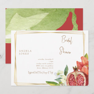 Invitación Lluvia de Boda con Follaje Colorido de Granada