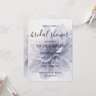 Invitación Lluvia de Boda de Flor Morada Bonita Personalizada