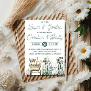 Invitación Lluvia de Boda de Jardín y Césped, Lluvia de Novia