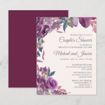 Lluvia de Boda de Pareja Floral Morado Lila