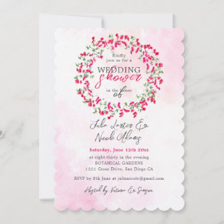 Invitación Lluvia de Boda en el Bosque Tropical de Bugainvill