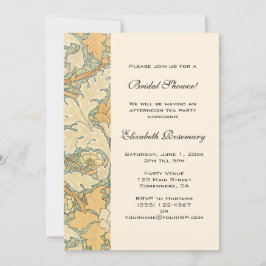 Invitación Lluvia de boda floral antigua victoriana