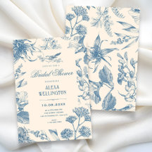 Lluvia de boda floral botánica Chinoiserie vintage